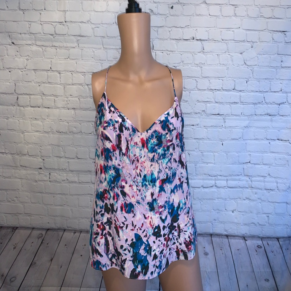J Crew Purple, Blue & Black Sleeveless Blouse sz 6